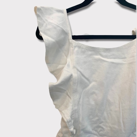 SUGAR+LIPS | White Denim Romper Size L - Picture 6 of 13